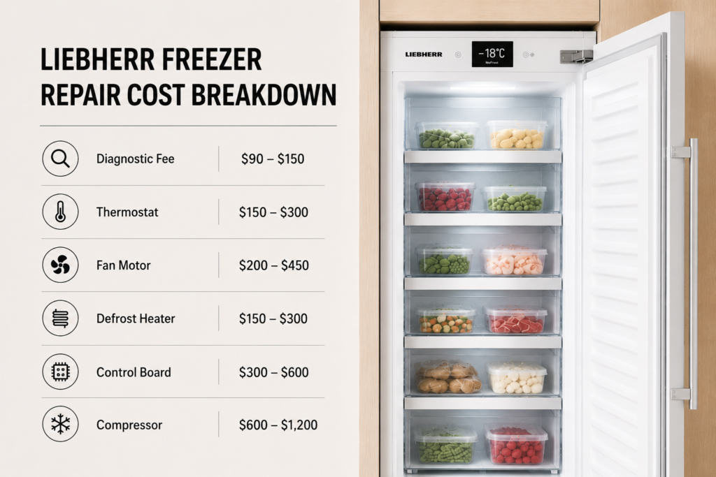 liebherr freezer repair cost