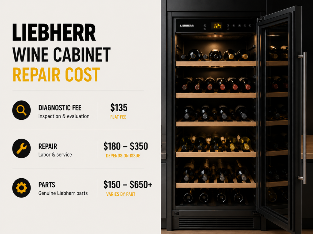 liebherr wine cabinet repair cost